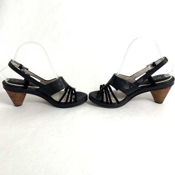 Oh! Healthy Heals Strappy Comfort High Heel Sandals Reptile Womens 38 - Picture 9 of 13